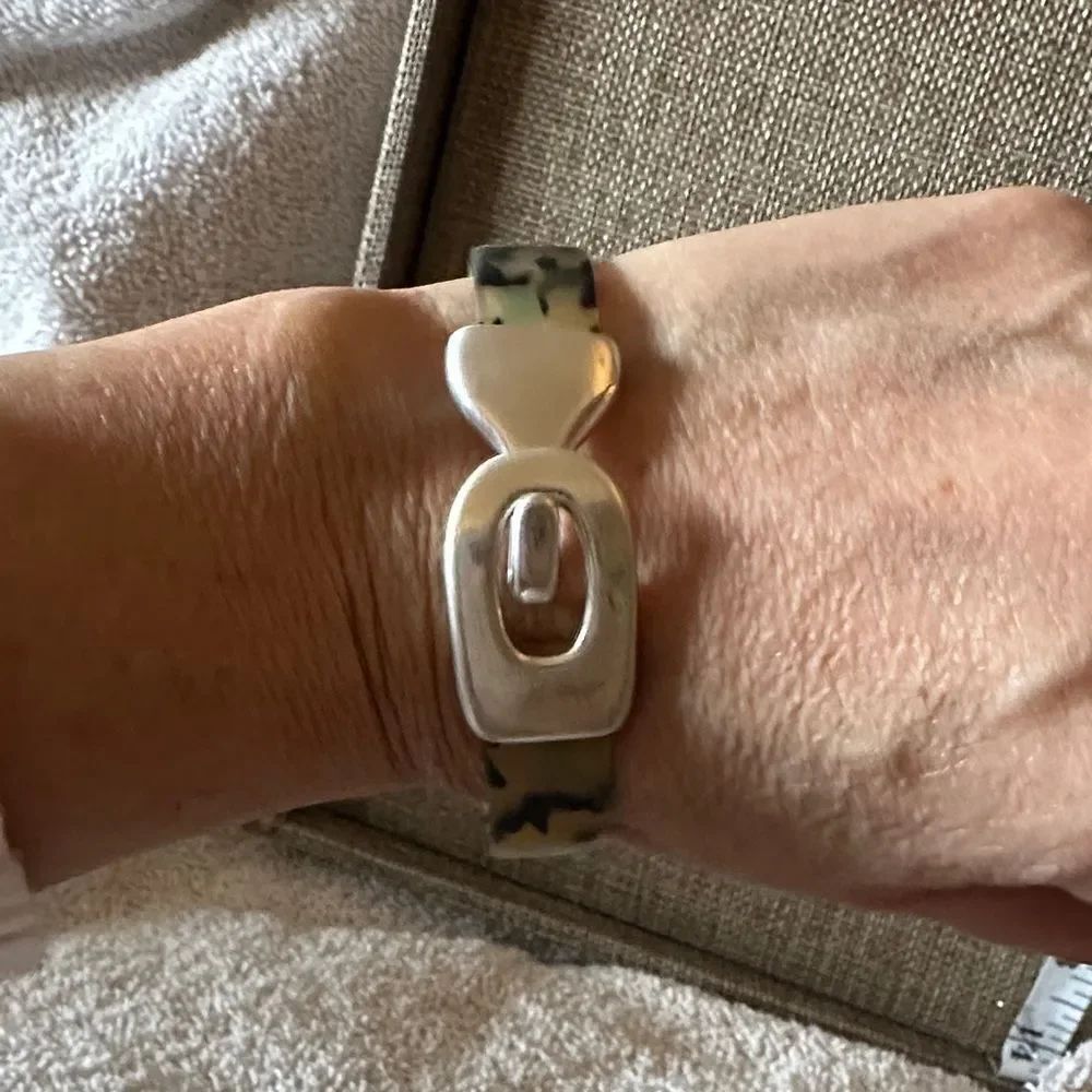 Plunder Silver Bracelet with Black Accents